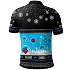 sharks-rugby-christmas-polo-shirt-custom-sharks-ugly-christmas-and-aboriginal-patterns-polo-shirt