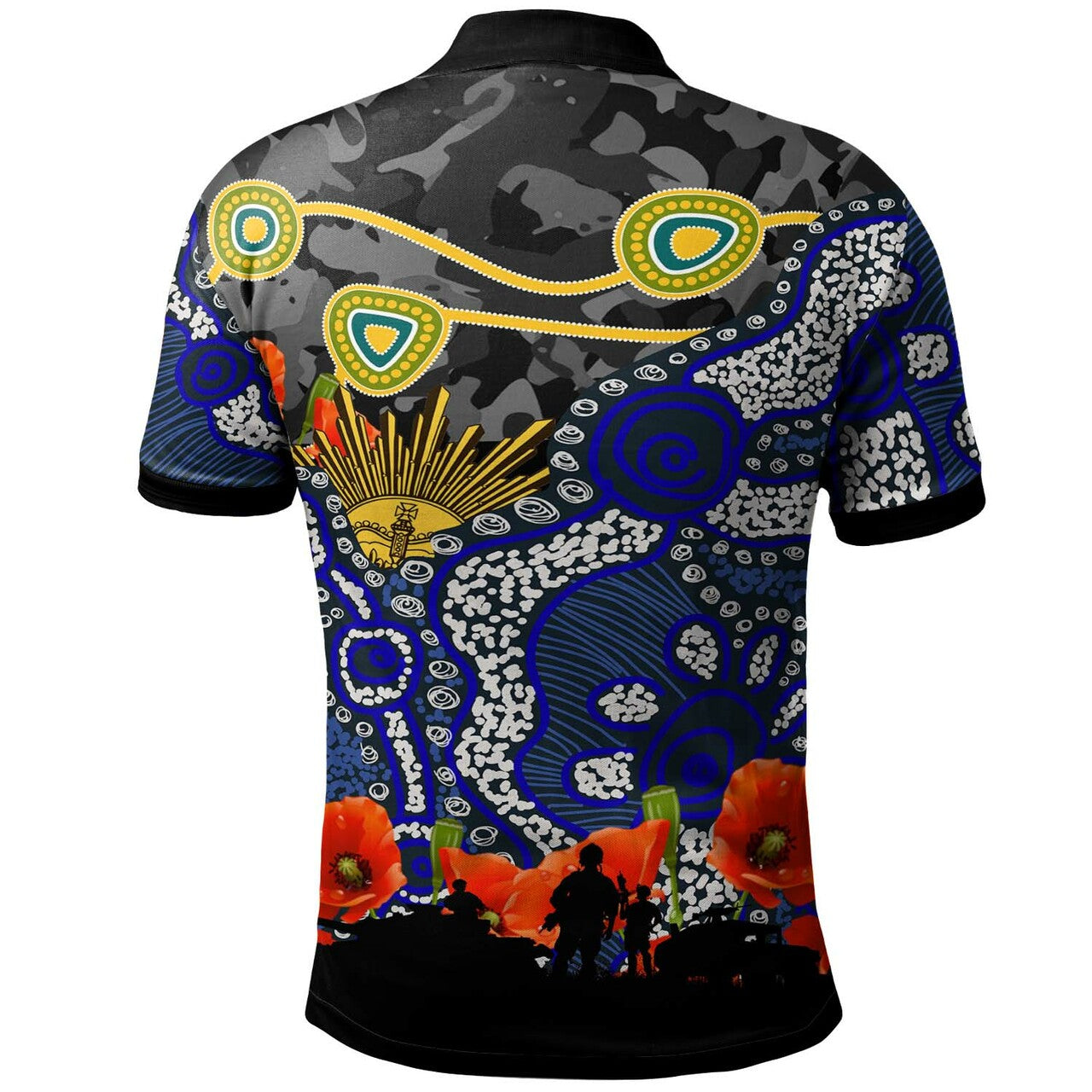 cowboys-rugby-polo-shirt-custom-anzac-day-north-queensland-cowboys-aboriginal-culture-polo-shirt