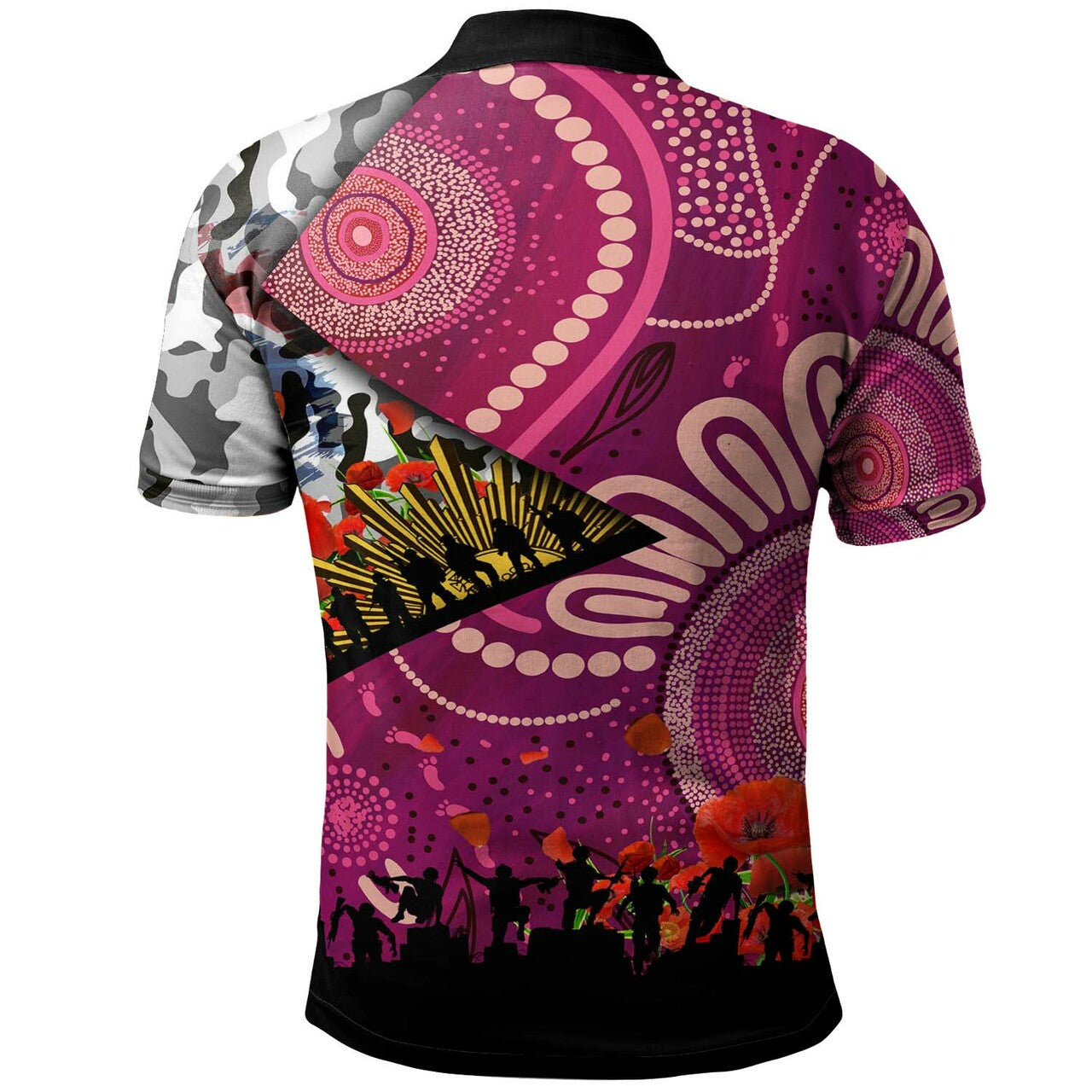 maroons-rugby-polo-shirt-anzac-remembrance-maroons-aboriginal-kangaroo-polo-shirt