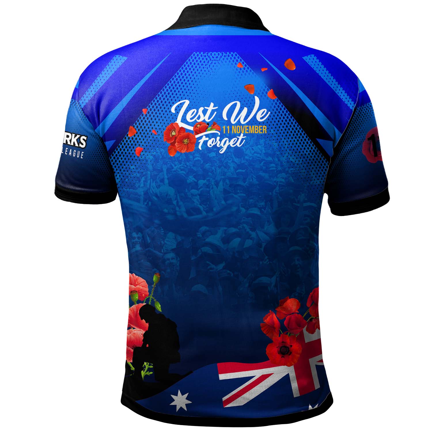sharks-rugby-polo-shirt-custom-sharks-remembrance-day-lest-we-forget-poppies-polo-shirt
