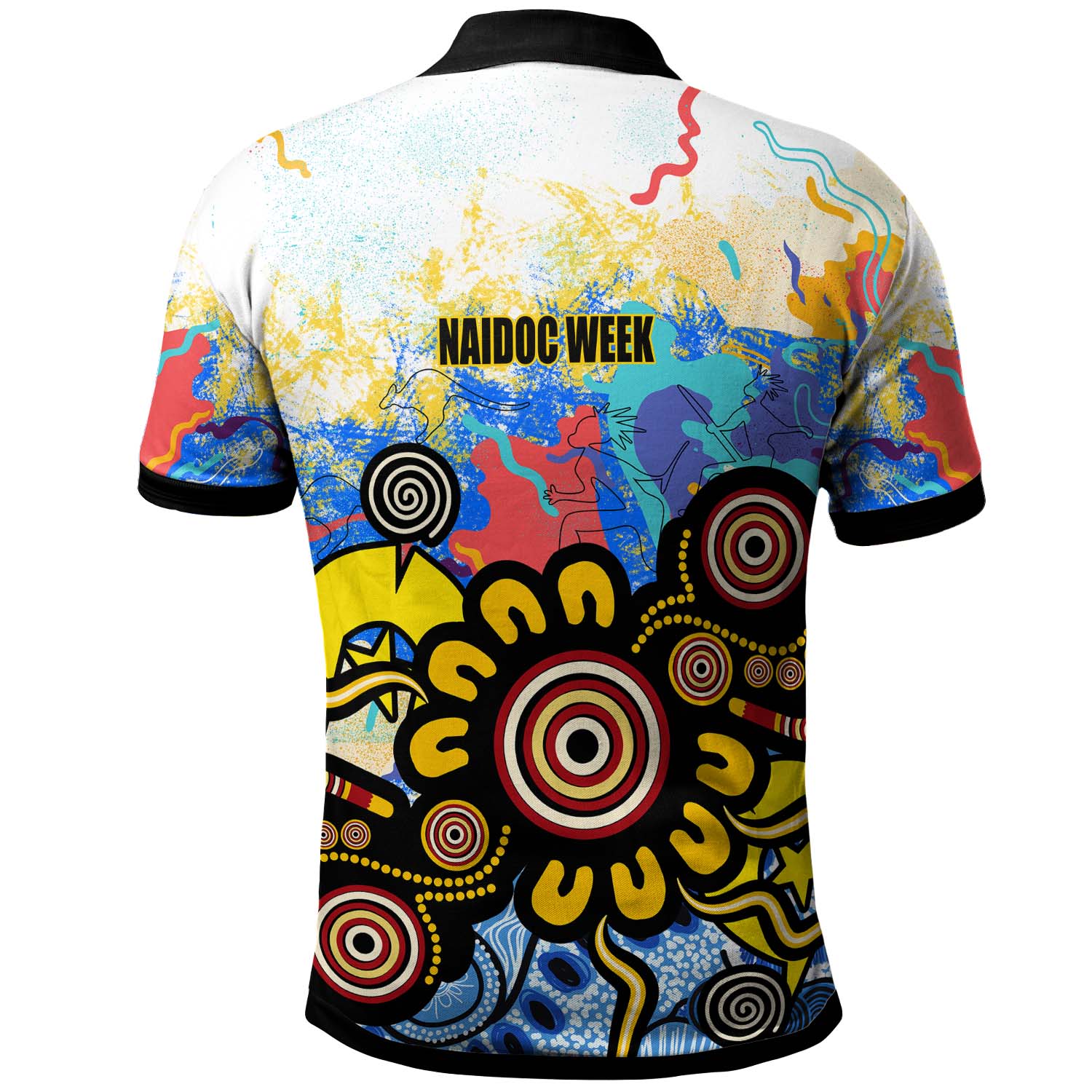 australia-naidoc-week-2023-polo-shirt-custom-celebrate-naidoc-aboriginal-inspired-culture-with-torres-strait-flag-colour-polo-shirt