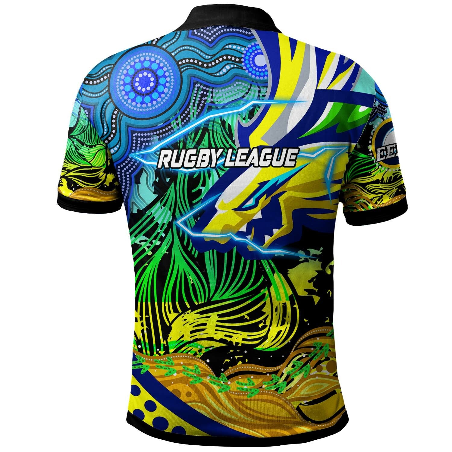 eels-rugby-polo-shirt-custom-paramata-electric-eels-with-aboriginal-dot-painting-player-and-number-polo-shirt