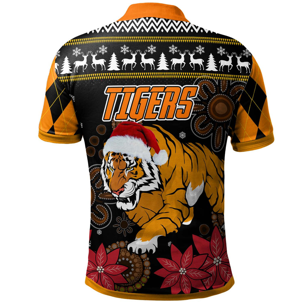 tigers-rugby-christmas-polo-shirt-custom-tigers-merry-christmas-aboriginal-polo-shirt