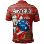 aboriginal-christmas-polo-shirt-custom-australia-koala-ugly-christmas-with-aboriginal-inspired-red-polo-shirt