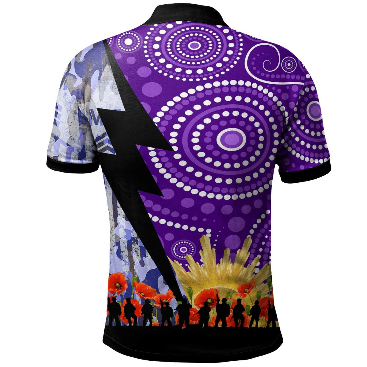storms-rugby-polo-shirt-custom-anzac-remembrance-melbourne-storms-aboriginal-patterns-polo-shirt