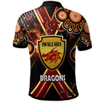 st-george-rugby-polo-shirt-custom-dragons-mascot-illawarra-rugby-with-aboriginal-art-player-and-number-polo-shirt