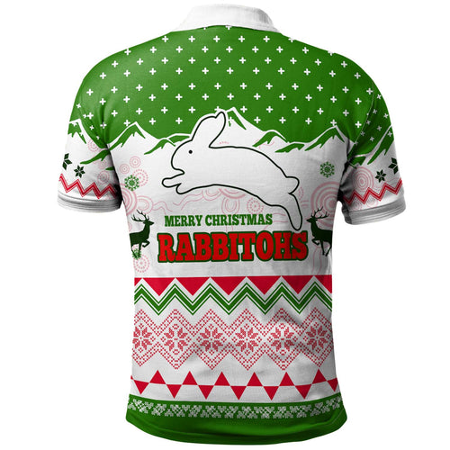 rabbitohs-rugby-christmas-polo-shirt-custom-merry-christmas-rabbitohs-aboriginal-culture-polo-shirt