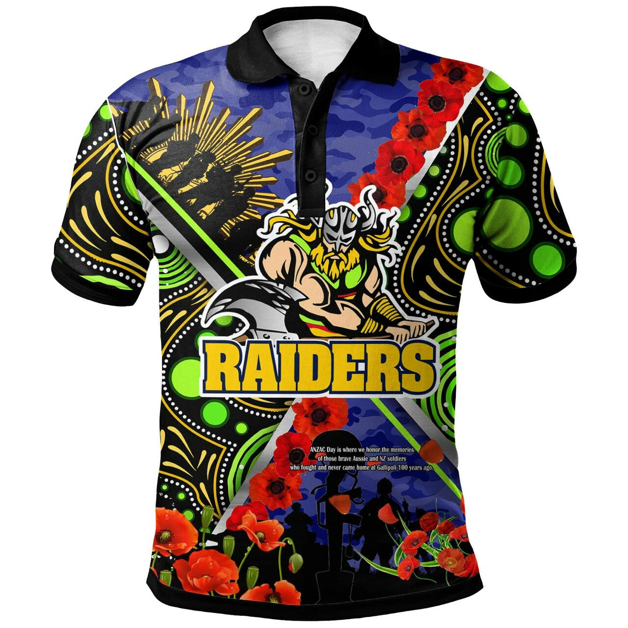 raiders-rugby-polo-shirt-canberra-raiders-anzac-day-remembrance-aboriginal-polo-shirt