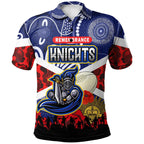 knights-rugby-polo-shirt-custom-anzac-day-newcastle-knights-aboriginal-patterns-polo-shirt