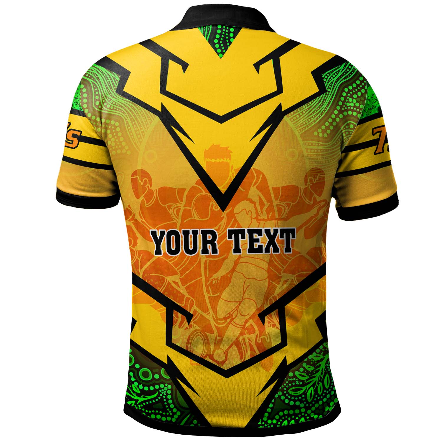 australia-national-rugby-sevens-team-polo-shirt-custom-aussie-7s-team-coat-of-arms-rugby-championship-aboriginal-player-and-number-polo-shirt