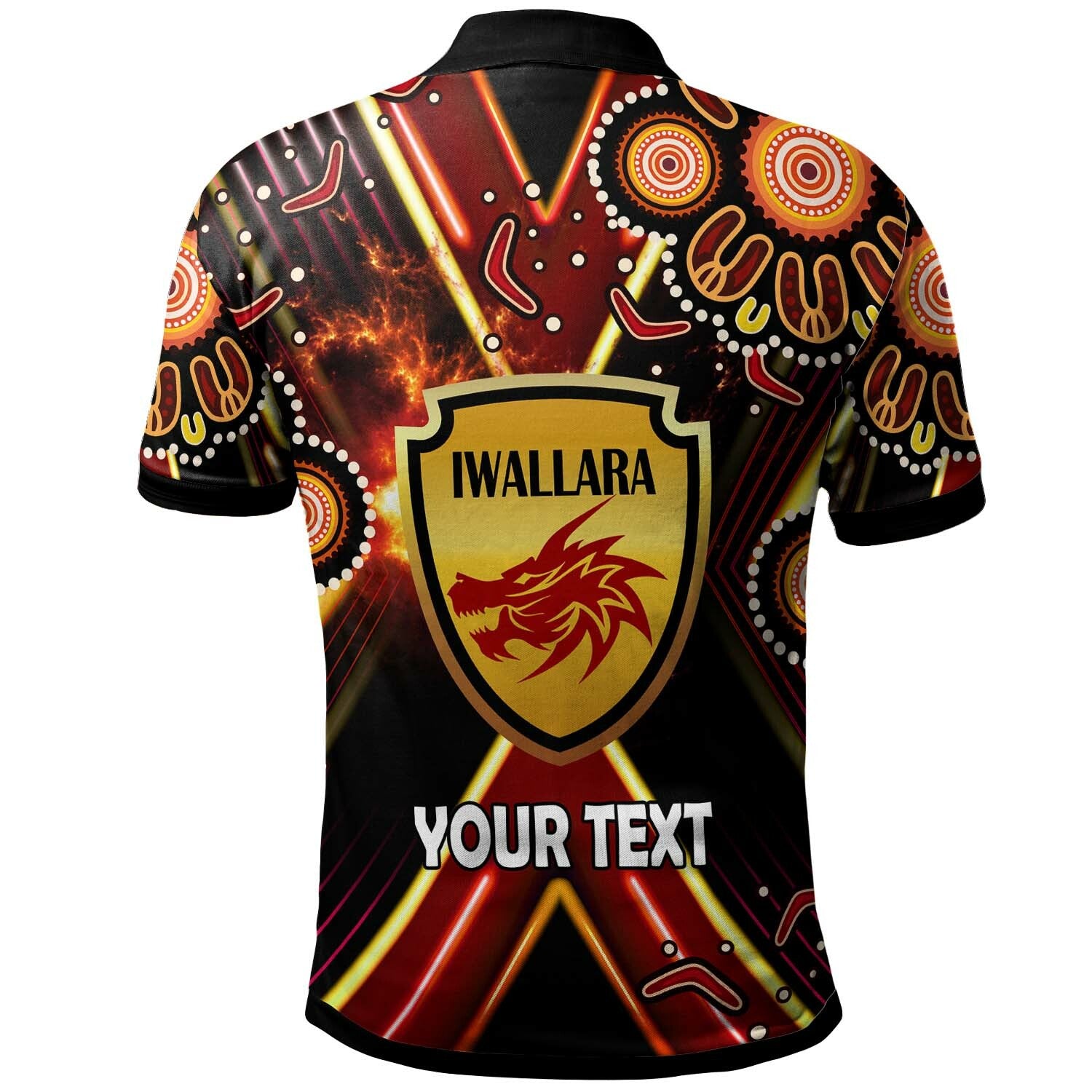 st-george-rugby-polo-shirt-custom-dragons-mascot-illawarra-rugby-with-aboriginal-art-player-and-number-polo-shirt