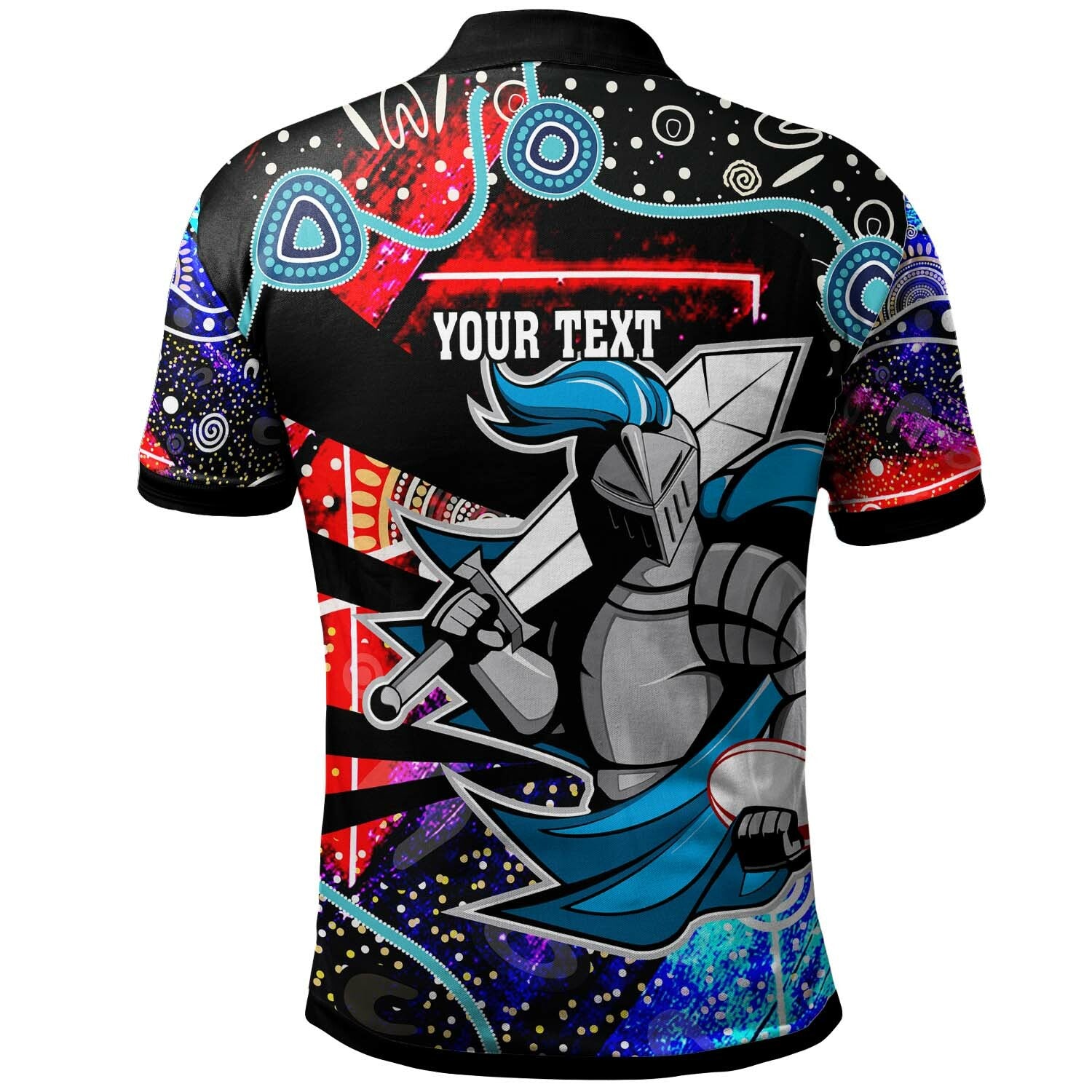 knights-rugby-polo-shirt-custom-knights-rugby-league-team-with-aboriginal-culture-player-and-number-polo-shirt