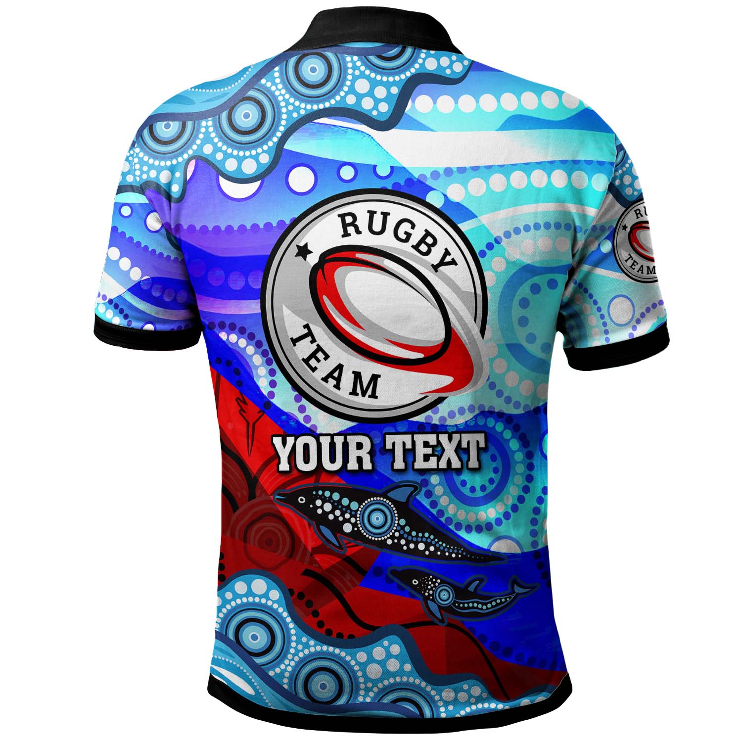 nrlw-knights-rugby-polo-shirt-custom-woman-knights-with-aboriginal-dot-painting-style-player-and-number-woman-polo-shirt