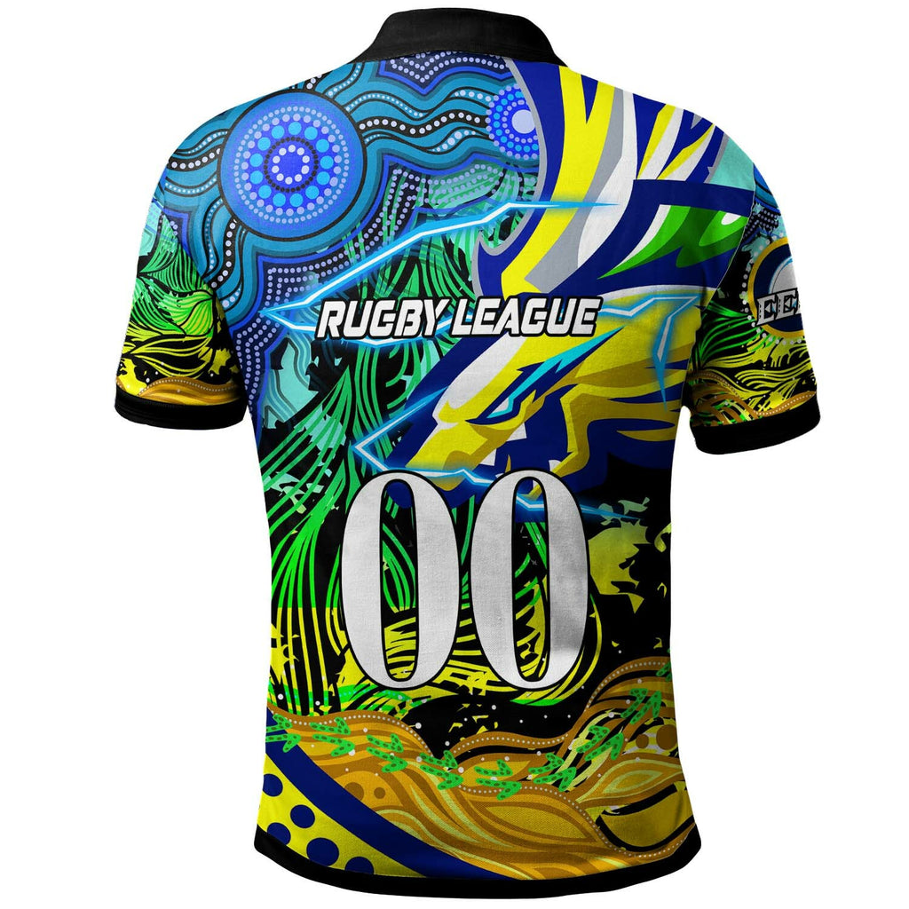 eels-rugby-polo-shirt-custom-paramata-electric-eels-with-aboriginal-dot-painting-player-and-number-polo-shirt