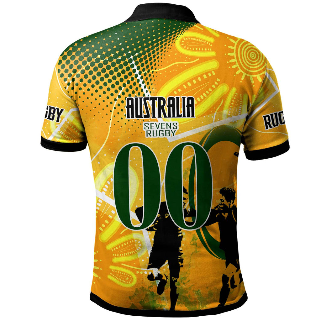 australia-national-rugby-sevens-team-polo-shirt-custom-autralia-7s-team-rugby-championship-with-aboriginal-player-and-number-polo-shirt