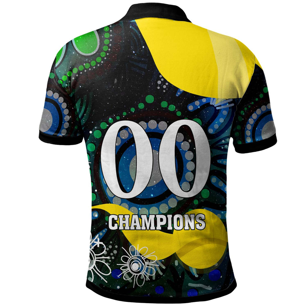 nrlw-titans-rugby-polo-shirt-custom-titans-rugby-aboriginal-dot-painting-player-and-number-woman-polo-shirt