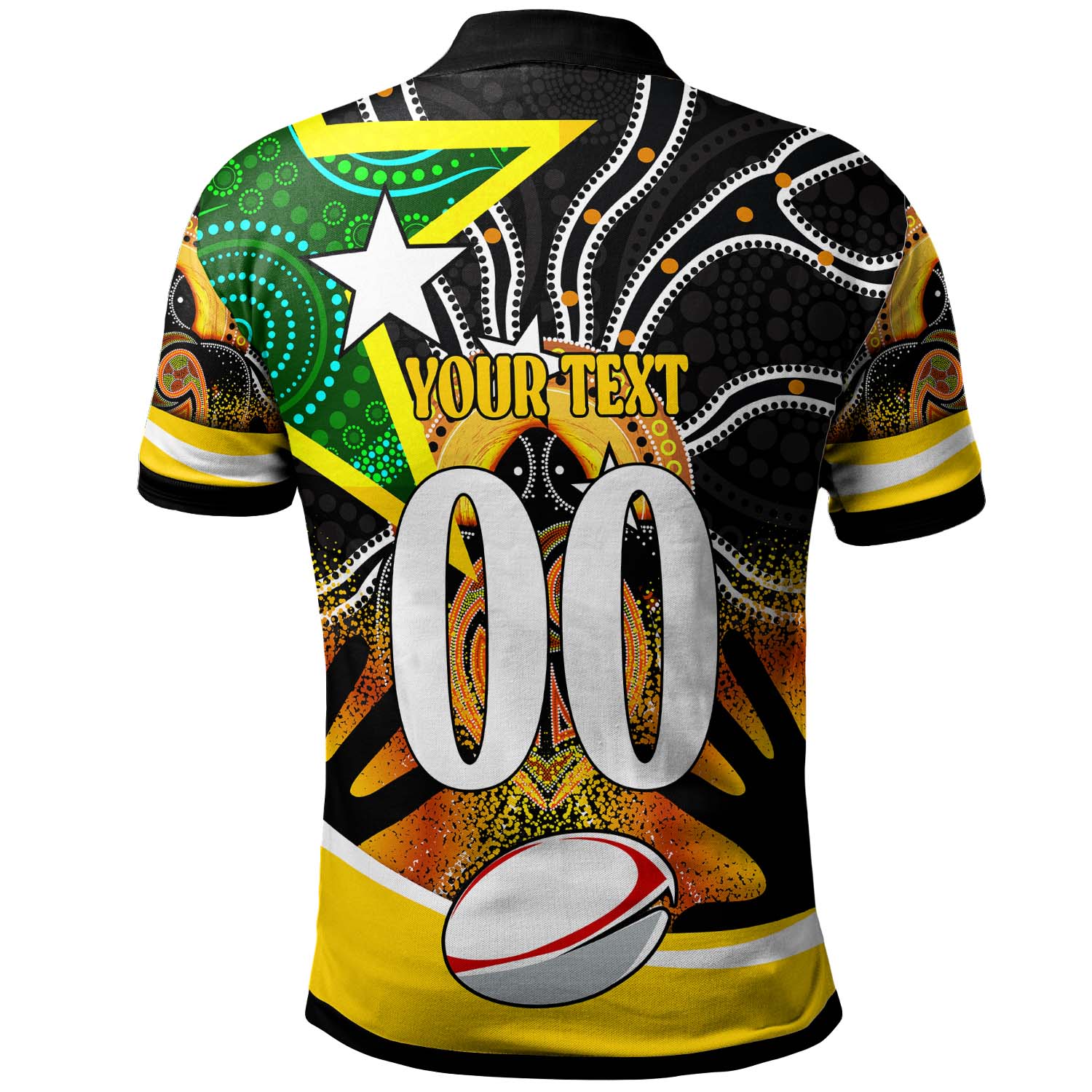 kangaroos-rugby-polo-shirt-custom-kangraroo-australian-rugby-league-go-the-roos-indigenous-player-and-number-polo-shirt