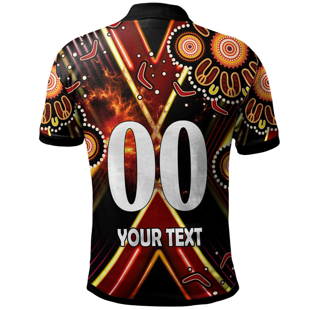st-george-rugby-polo-shirt-custom-dragons-mascot-illawarra-rugby-with-aboriginal-art-player-and-number-polo-shirt