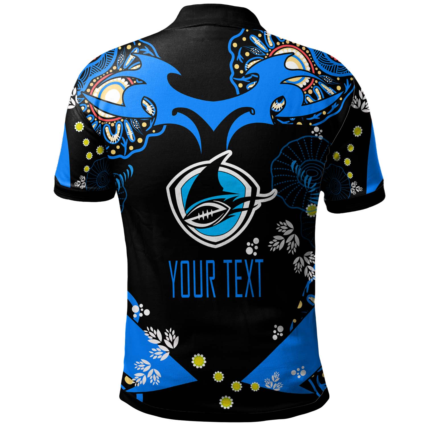 sharks-rugby-polo-shirt-custom-personalised-sharkies-forever-with-aboriginal-culture-league-rugby-team-polo-shirt