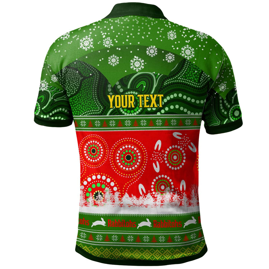 rabbitohs-rugby-christmas-polo-shirt-custom-rabbitohs-ugly-christmas-and-aboriginal-patterns-polo-shirt