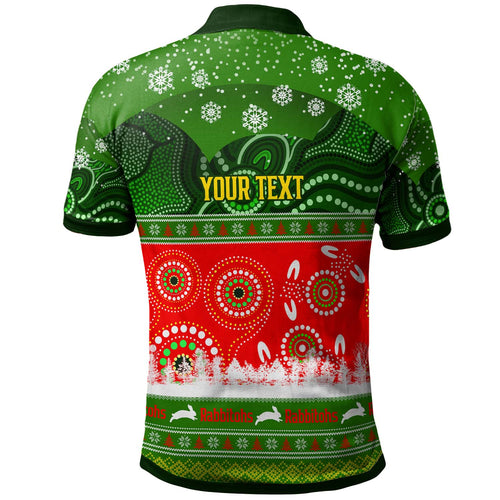 rabbitohs-rugby-christmas-polo-shirt-custom-rabbitohs-ugly-christmas-and-aboriginal-patterns-polo-shirt