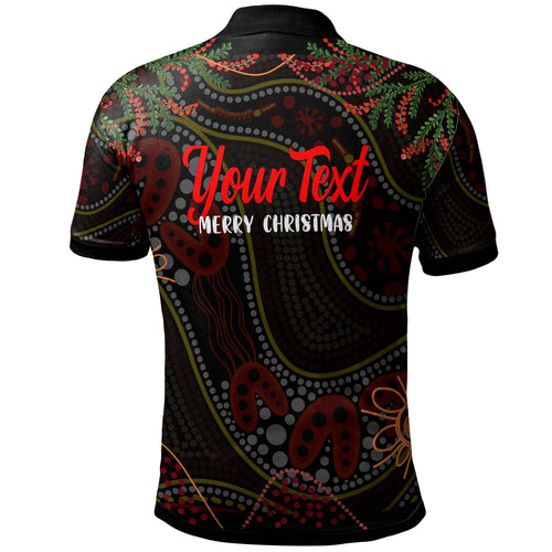 aboriginal-christmas-polo-shirt-custom-aussie-koala-christmas-tree-with-aboriginal-inspired-polo-shirt