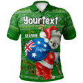 aboriginal-christmas-polo-shirt-custom-australia-koala-ugly-christmas-with-aboriginal-inspired-green-polo-shirt