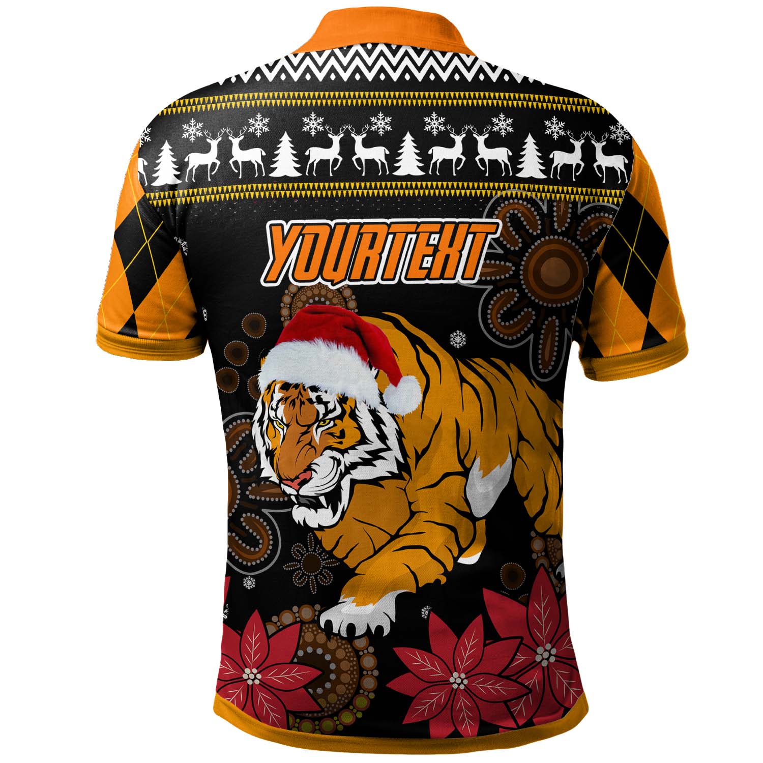 tigers-rugby-christmas-polo-shirt-custom-tigers-merry-christmas-aboriginal-polo-shirt