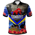 cowboys-rugby-polo-shirt-aboriginal-anzac-day-cowboys-with-poppy-flower-indigenous-polo-shirt