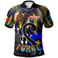 force-rugby-polo-shirt-celebrate-naidoc-week-get-up-stand-up-show-up-black-swan-with-aboriginal-patterns-polo-shirt
