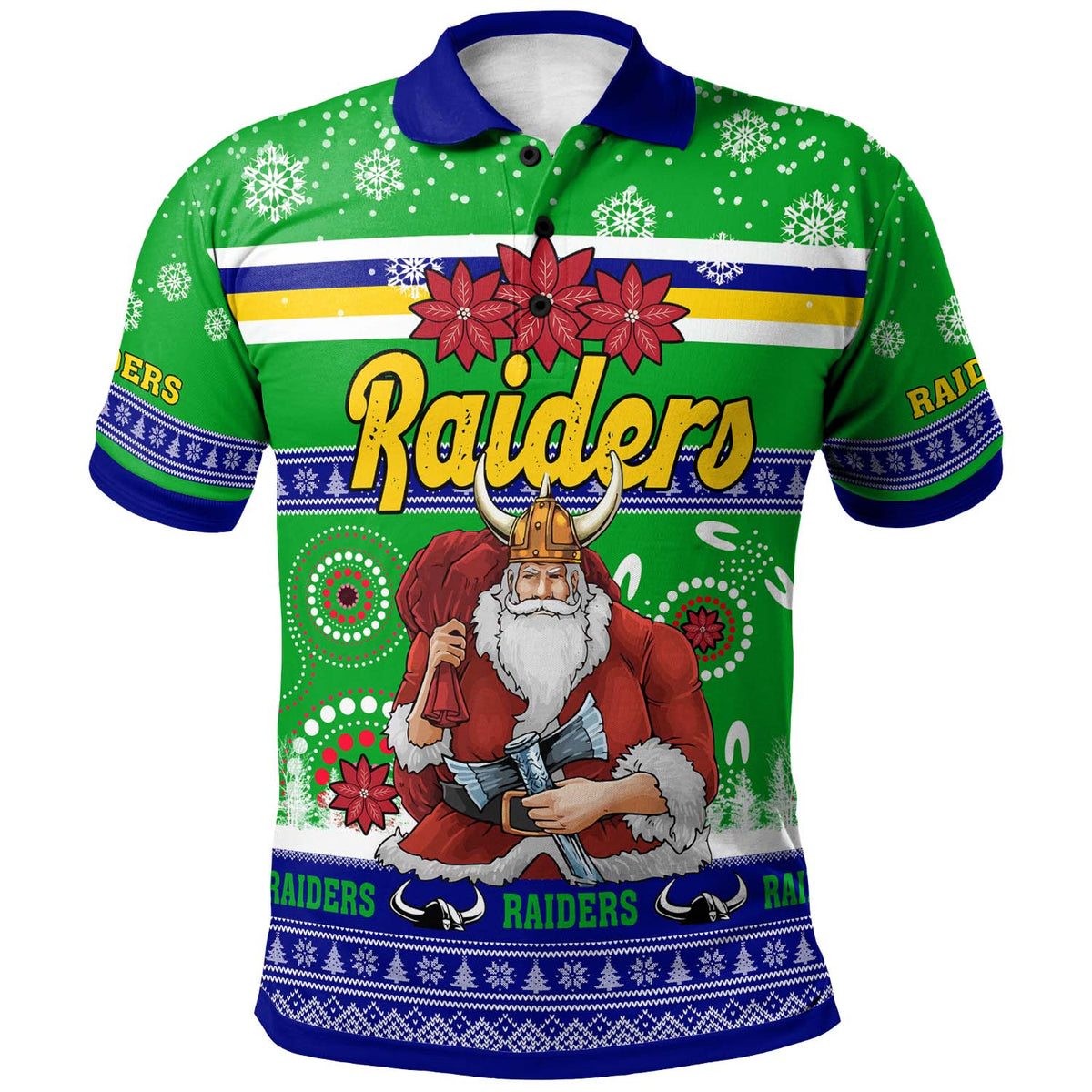 raiders-rugby-christmas-polo-shirt-custom-raiders-ugly-christmas-and-aboriginal-patterns-polo-shirt