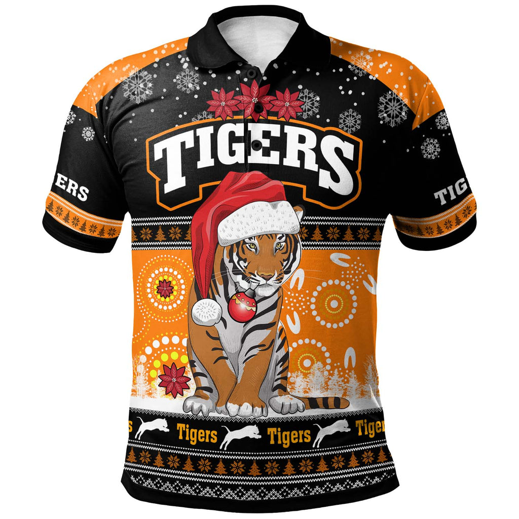 tigers-rugby-christmas-polo-shirt-custom-tigers-ugly-christmas-and-aboriginal-patterns-polo-shirt