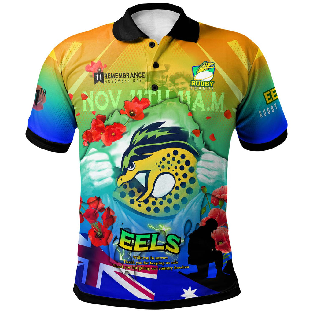 eels-rugby-polo-shirt-custom-eels-remembrance-day-lest-we-forget-poppies-polo-shirt