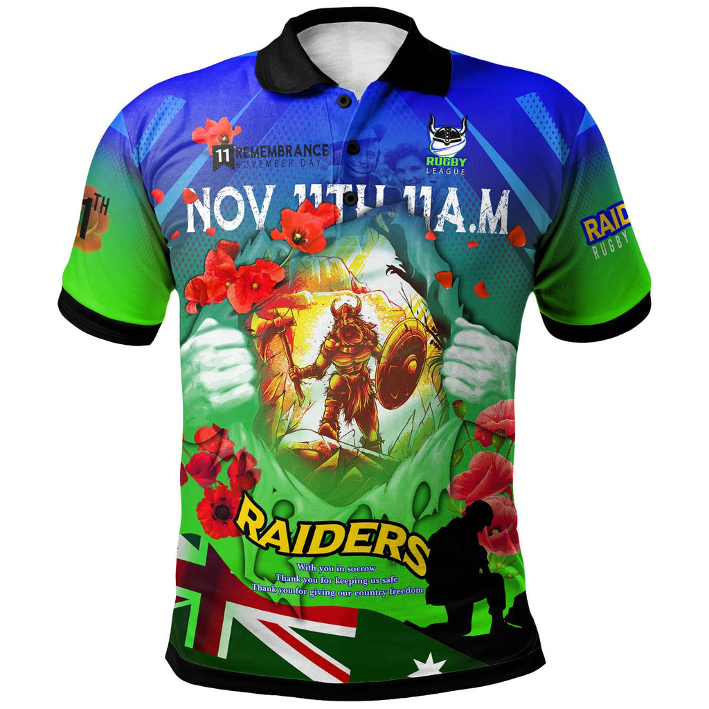 raiders-rugby-polo-shirt-custom-raiders-remembrance-day-lest-we-forget-poppies-polo-shirt