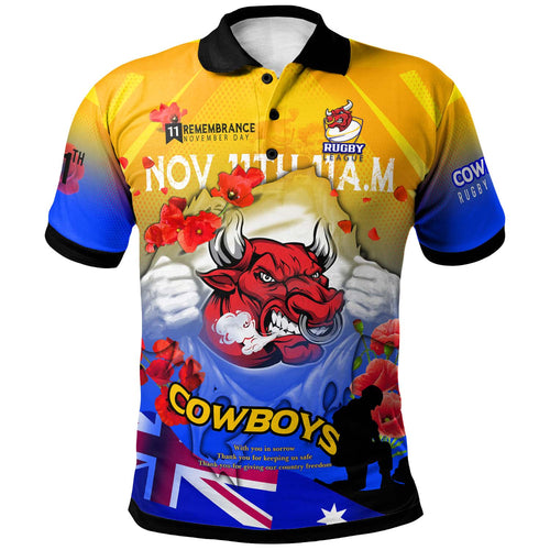 cowboys-rugby-polo-shirt-custom-cowboys-remembrance-day-lest-we-forget-poppies-polo-shirt