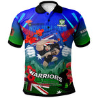 warriors-rugby-polo-shirt-custom-warriors-remembrance-day-lest-we-forget-poppies-polo-shirt