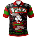 rabbitohs-rugby-christmas-polo-shirt-custom-rabbitohs-ugly-christmas-knitted-polo-shirt
