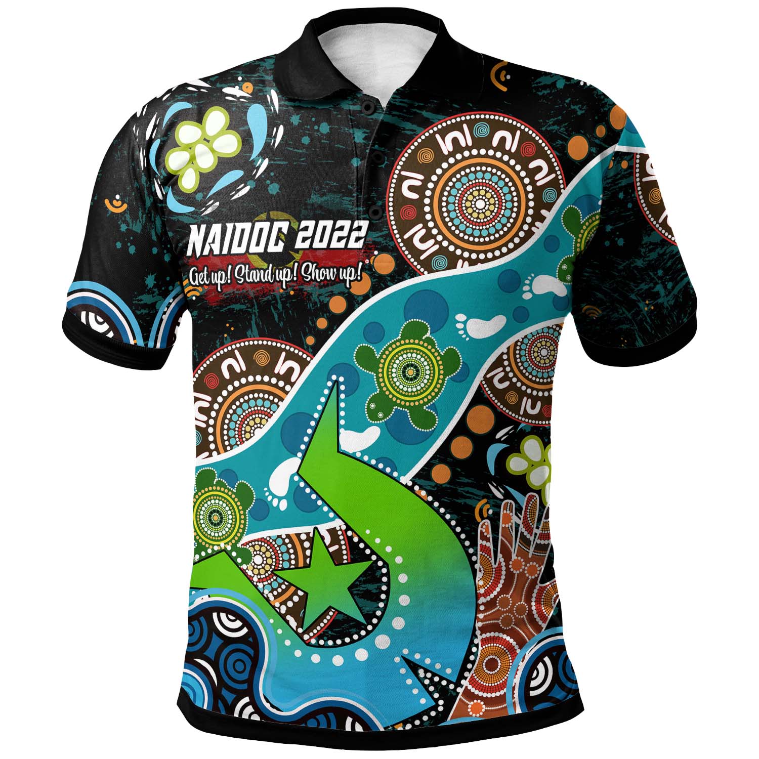 australia-naidoc-week-2022-custom-polo-shirt-torres-strait-island-naidoc-week-2022-quotes-get-up-stand-up-show-up-aboriginal-inspired-polo-shirt