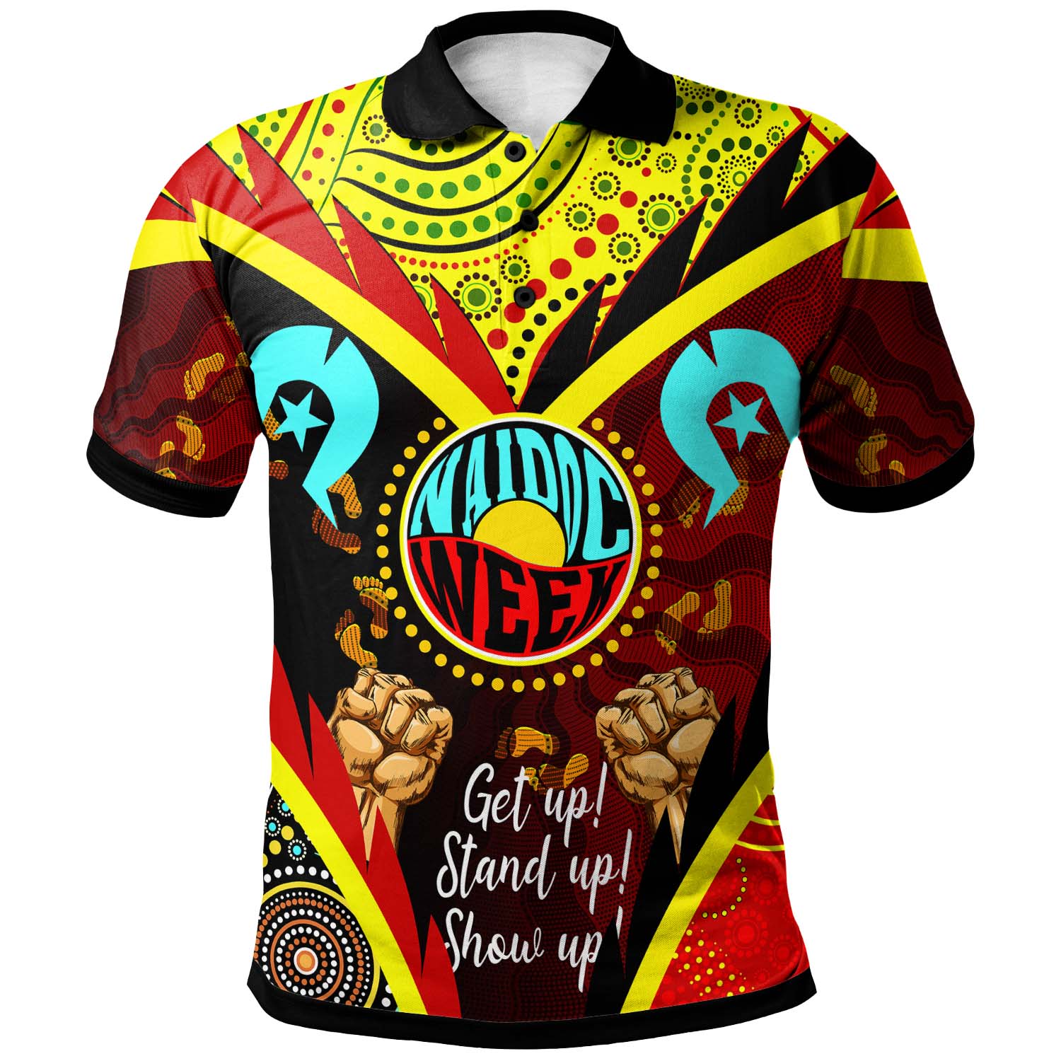 australia-naidoc-week-2023-polo-shirt-custom-naidoc-with-torres-strait-island-aboriginal-inspired-footprint-get-up-stand-up-show-up-polo-shirt