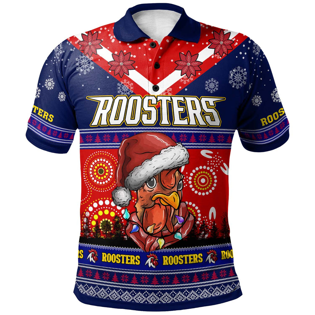 roosters-rugby-christmas-polo-shirt-custom-roosters-ugly-christmas-and-aboriginal-patterns-polo-shirt