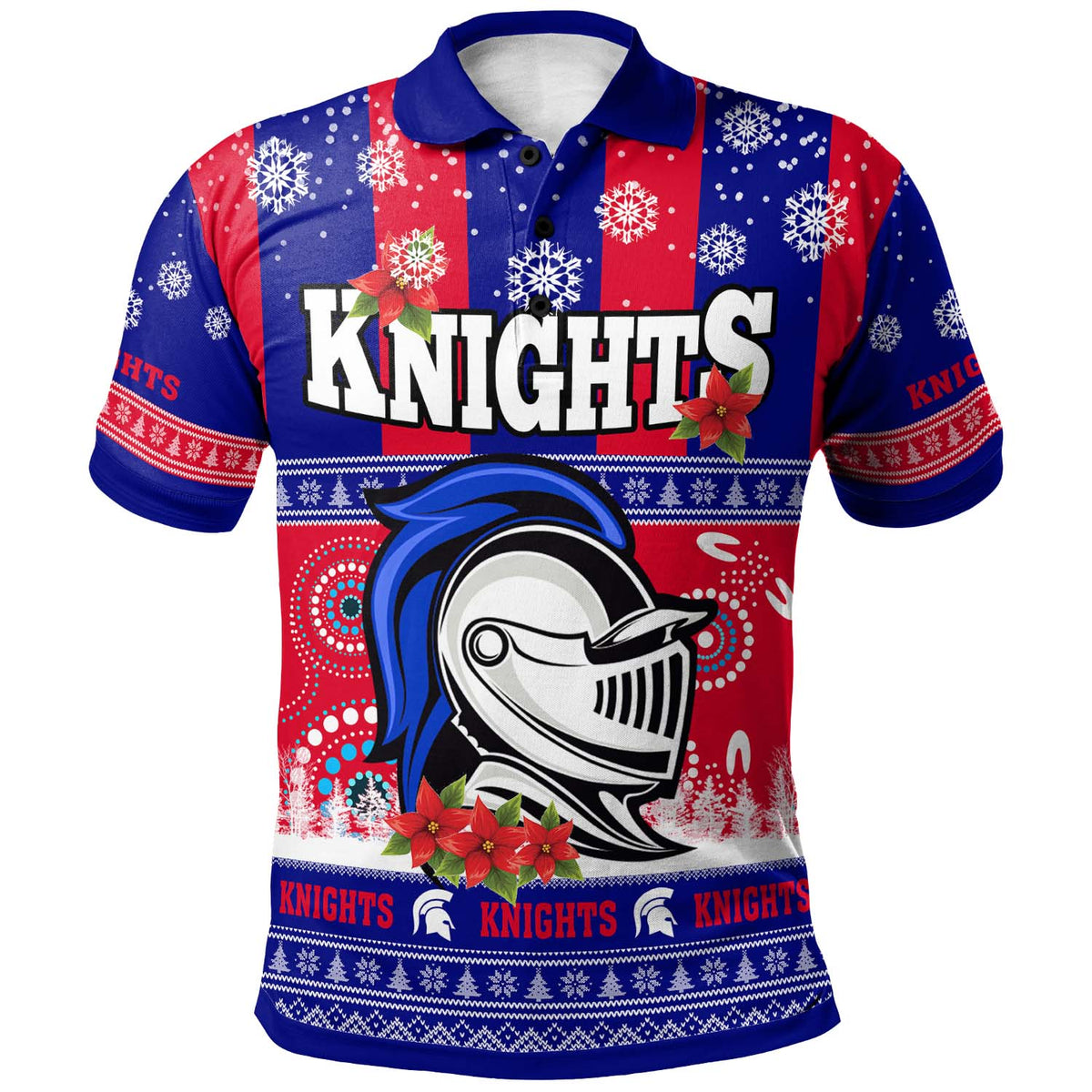knights-rugby-christmas-polo-shirt-custom-knights-ugly-christmas-and-aboriginal-patterns-polo-shirt