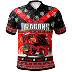 stgeorge-rugby-christmas-polo-shirt-custom-dragons-ugly-christmas-and-aboriginal-patterns-polo-shirt