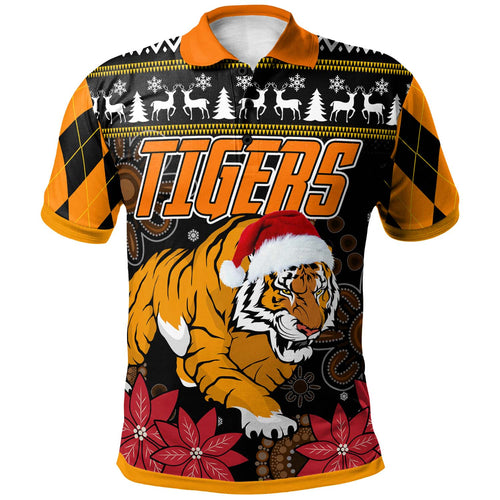 tigers-rugby-christmas-polo-shirt-custom-tigers-merry-christmas-aboriginal-polo-shirt