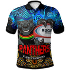 panthers-rugby-polo-shirt-custom-panthers-rugby-champions-with-aboriginal-dot-painting-art-player-and-number-polo-shirt