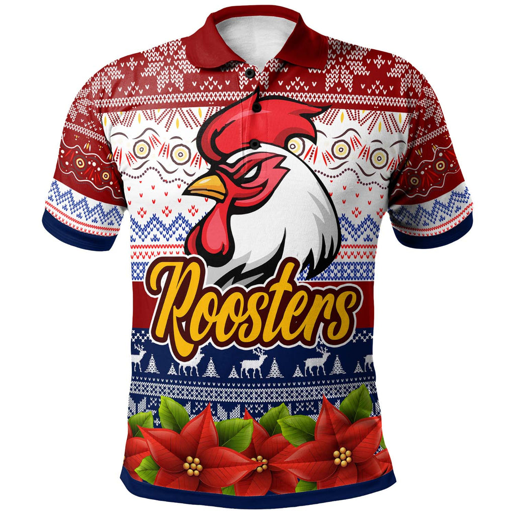 roosters-rugby-chrstmas-polo-shirt-custom-roosters-ugly-christmas-knitted-polo-shirt