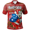 aboriginal-christmas-polo-shirt-custom-australia-koala-ugly-christmas-with-aboriginal-inspired-red-polo-shirt