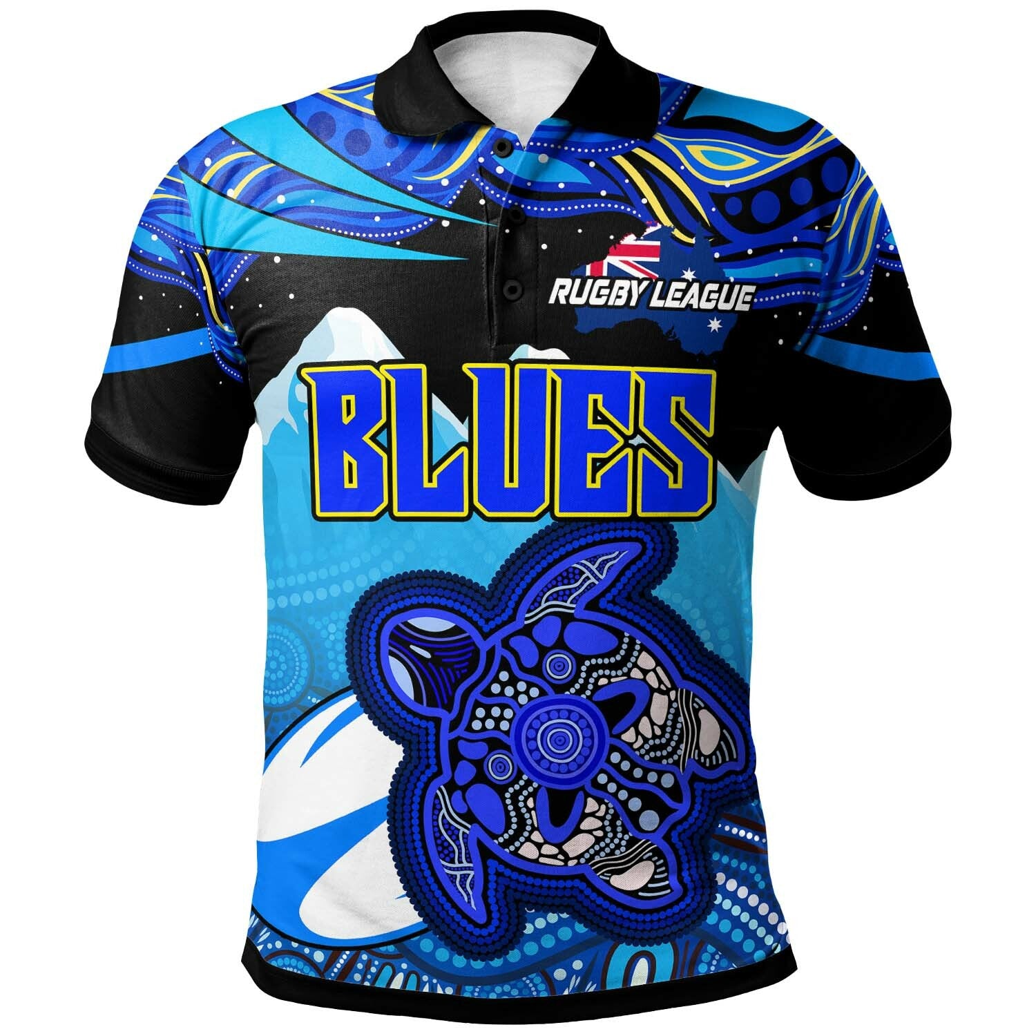 blues-rugby-polo-shirt-blues-rugby-league-turtle-and-mountain-aboriginal-culture-polo-shirt