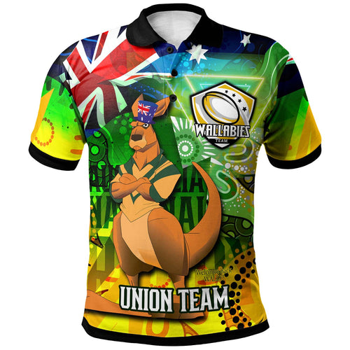 wallabies-rugby-polo-shirt-custom-australia-national-rugby-championship-welcome-back-wally-aboriginal-player-and-number-polo-shirt