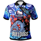 bulldogs-rugby-polo-shirt-custom-personalised-angry-bulldogs-with-aboriginal-culture-and-dot-painting-player-and-number-polo-shirt