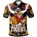 tigers-rugby-polo-shirt-custom-tigers-rugby-ball-with-aboriginal-dot-painting-art-player-and-number-polo-shirt